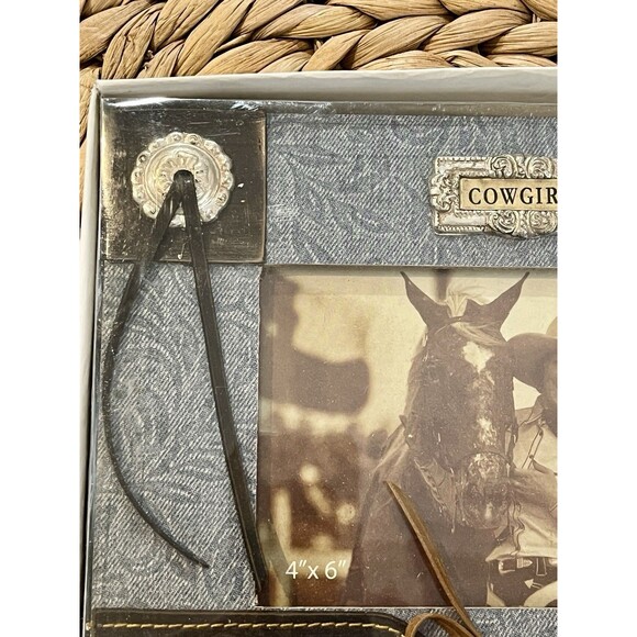 Key Point Novelty Cowgirl Western Picture Frame Tassel Rodeo Country 4x6in - Picture 2 of 7